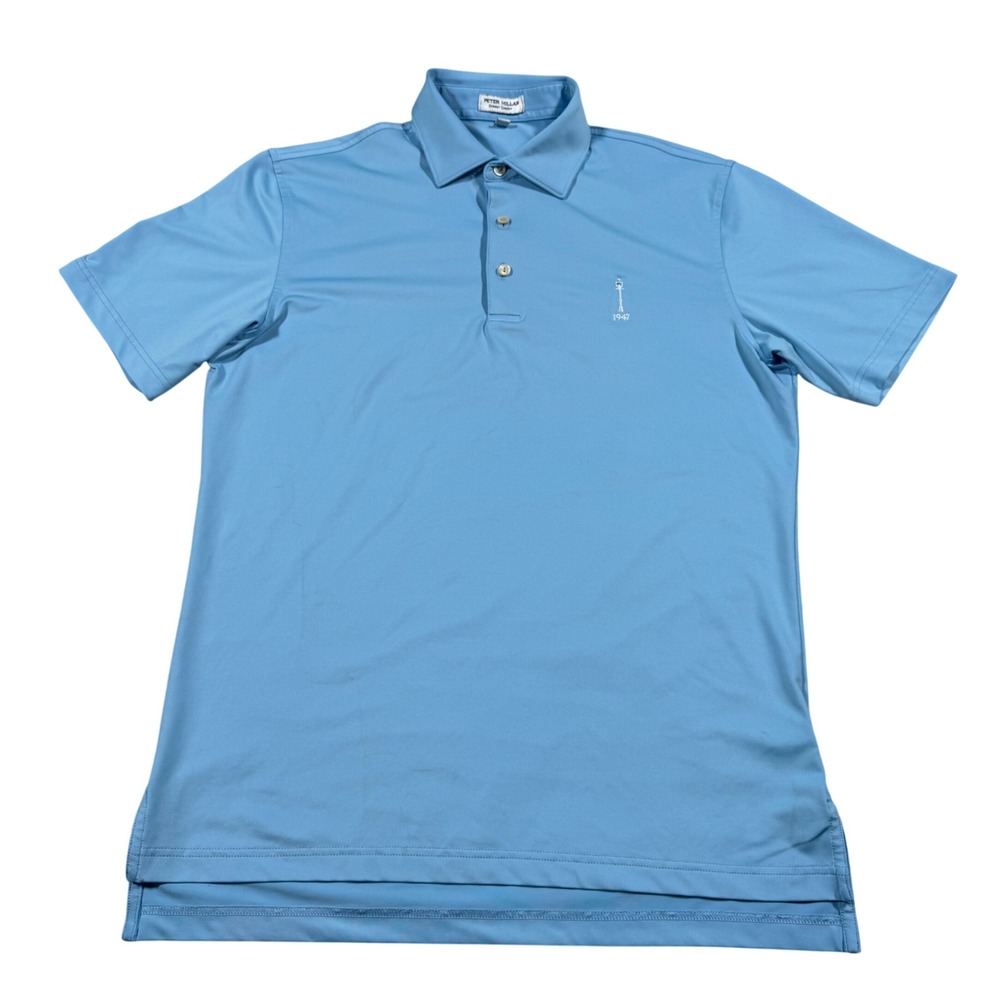 Peter Millar Polo Shirt Mens Small Blue Summer Comfort Performance Golf 1947